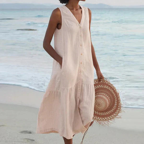 Naya | V-Neck Sleeveless Shirt Dress
