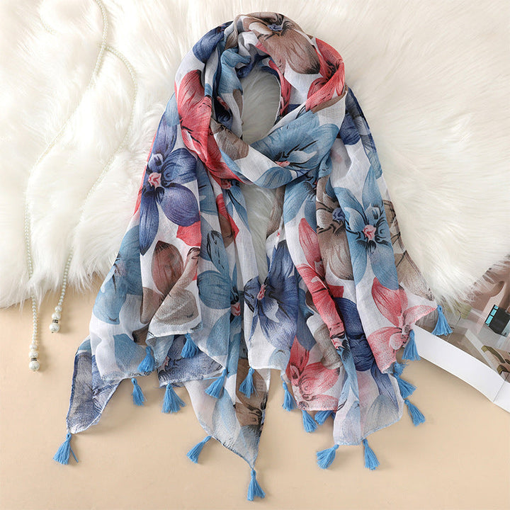 Rosalie | Casual Floral Print Scarf