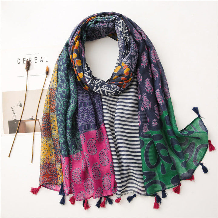 Maple | Vintage Colour Block Scarf