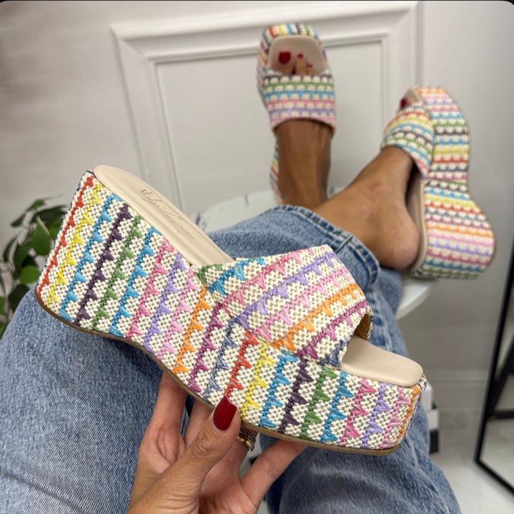 Nika | Colourful Wedge Sandal