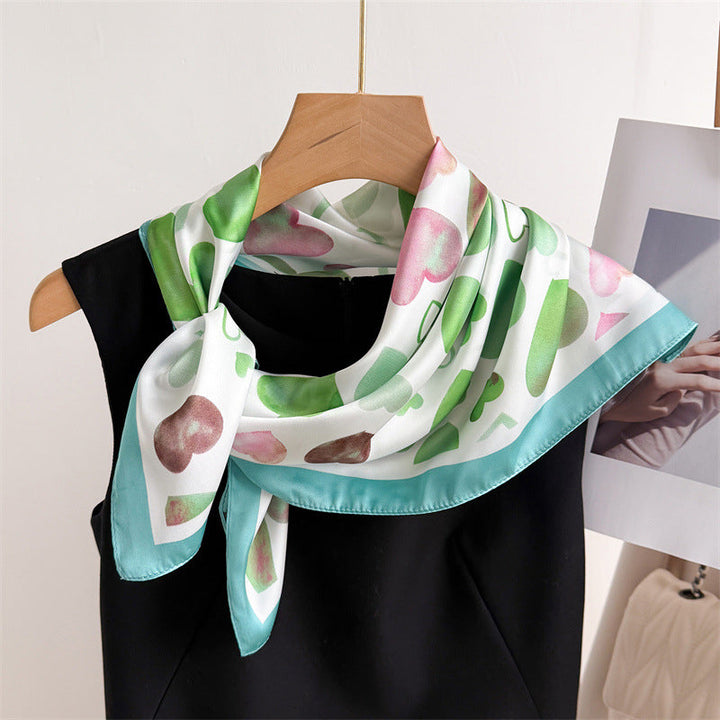 Mia | Casual Heart Print Scarf