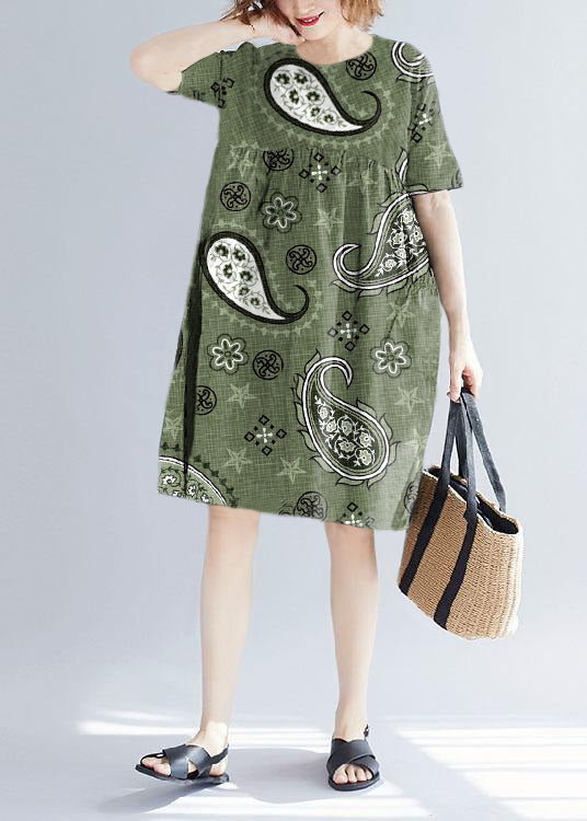 Black Cotton O-Neck Pocket Dress