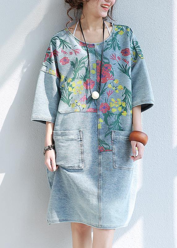 Floral Cotton Quilted Runway Dress