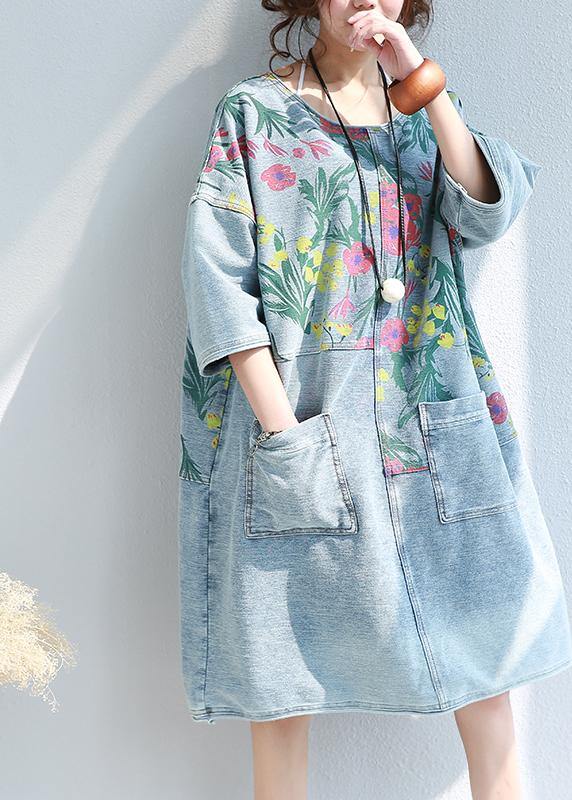 Floral Cotton Quilted Runway Dress