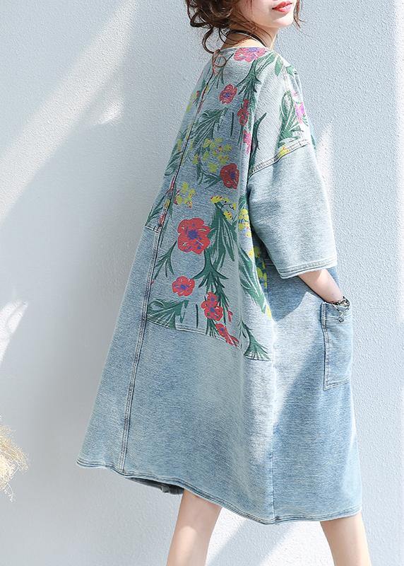 Floral Cotton Quilted Runway Dress
