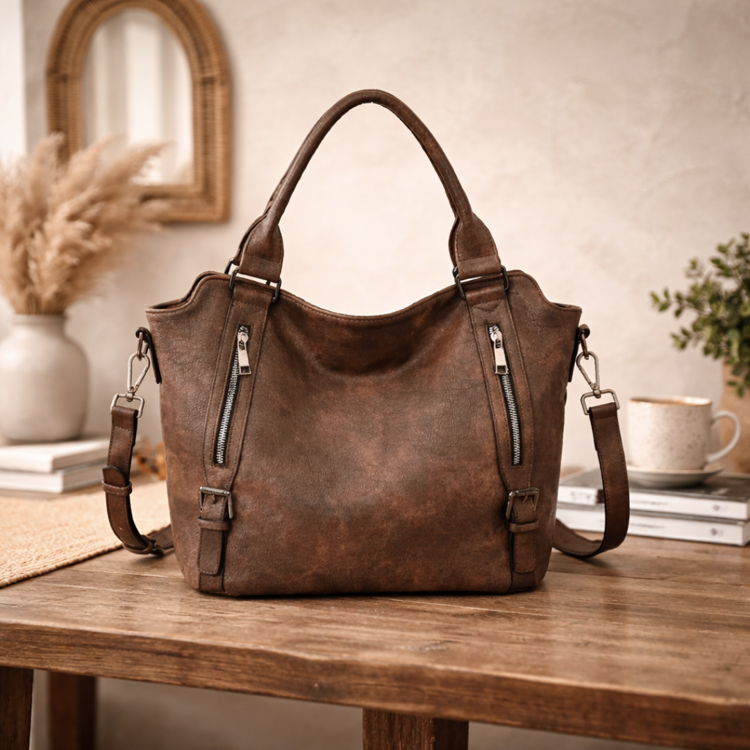 Adana | Structured Leather Shoulder Bag — Jarah Melbourne