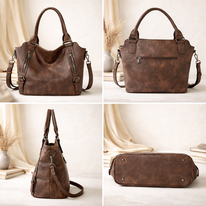 Adana | Structured Leather Shoulder Bag — Jarah Melbourne