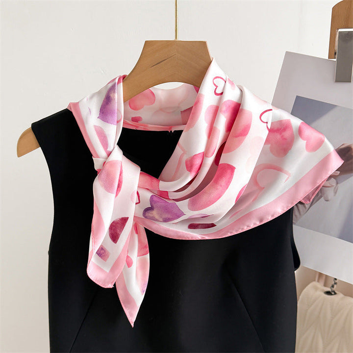 Mia | Casual Heart Print Scarf