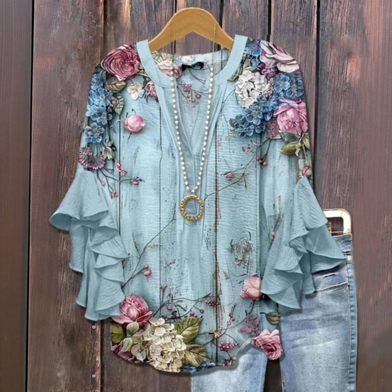 Opaline | Vintage Blouse with Floral Print