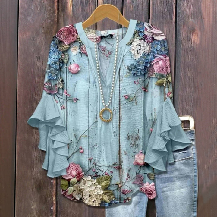 Meadow | Vintage Blouse with Floral Print
