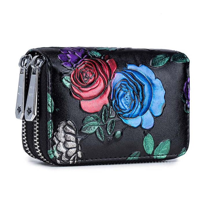 Rosie | Floral Leather Coin Purse — Jarah Melbourne