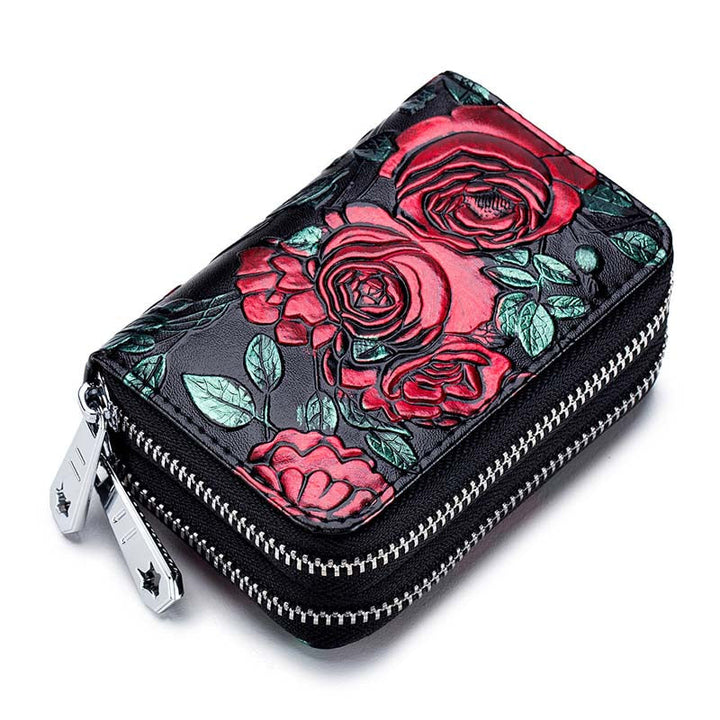 Rosie | Floral Leather Coin Purse — Jarah Melbourne