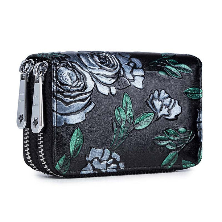 Rosie | Floral Leather Coin Purse — Jarah Melbourne