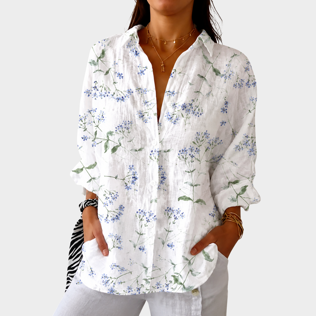 Briony colourful print blouse — Jarah Melbourne