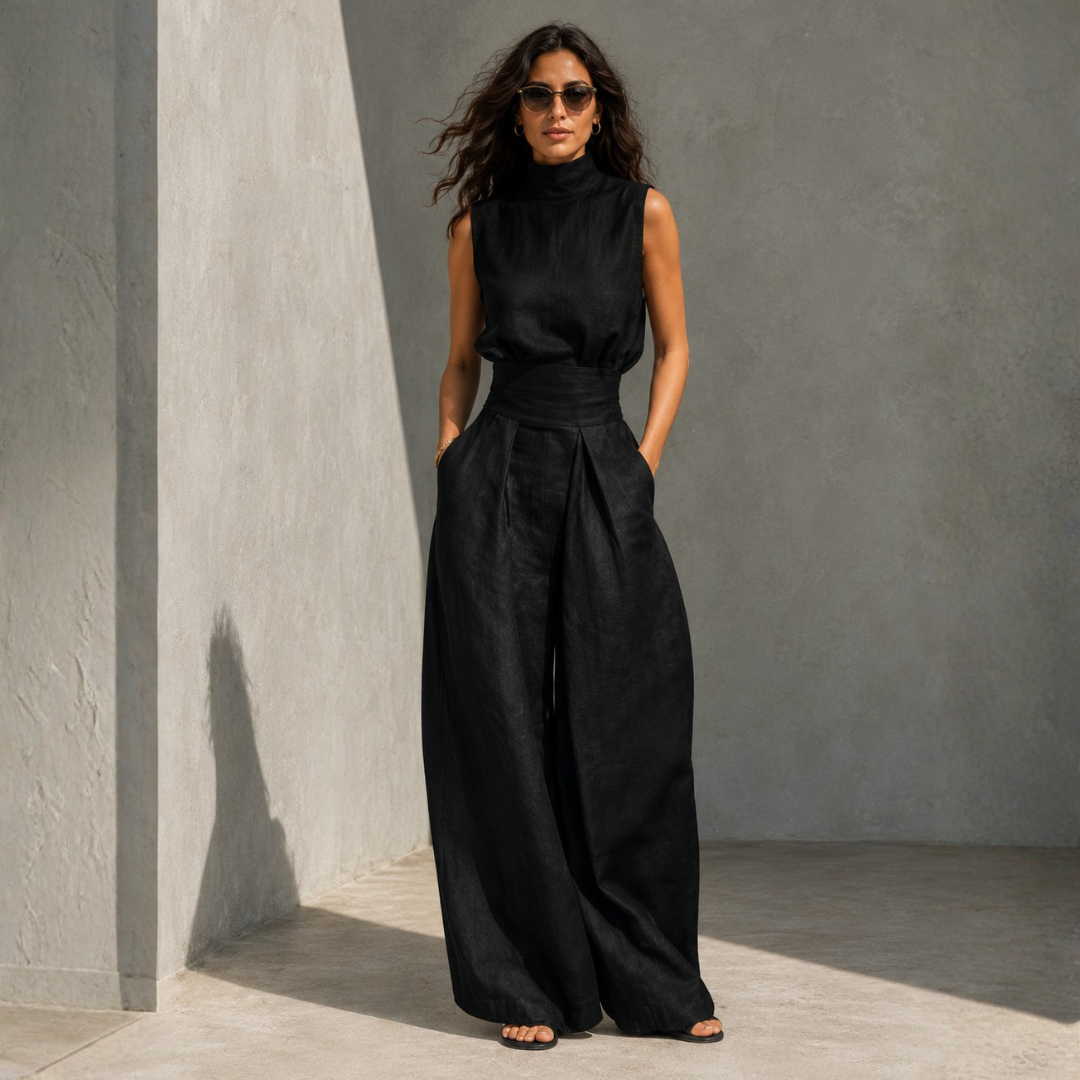 Maria | Elegant Wide Pants and Top Set