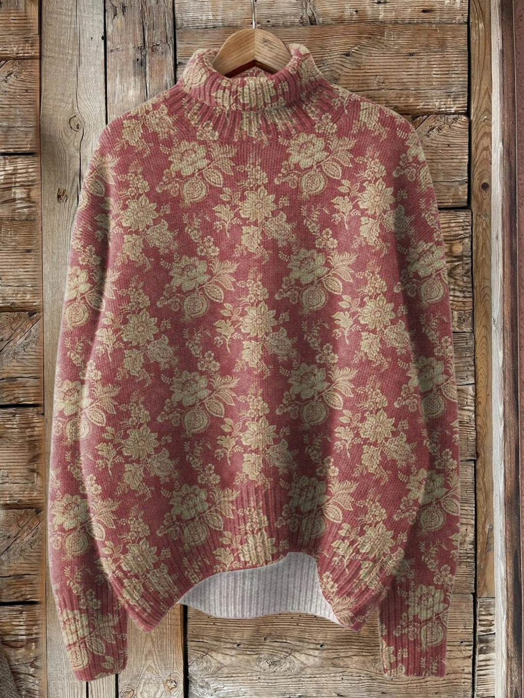 Britta | Retro Ruffled Turtleneck Sweater