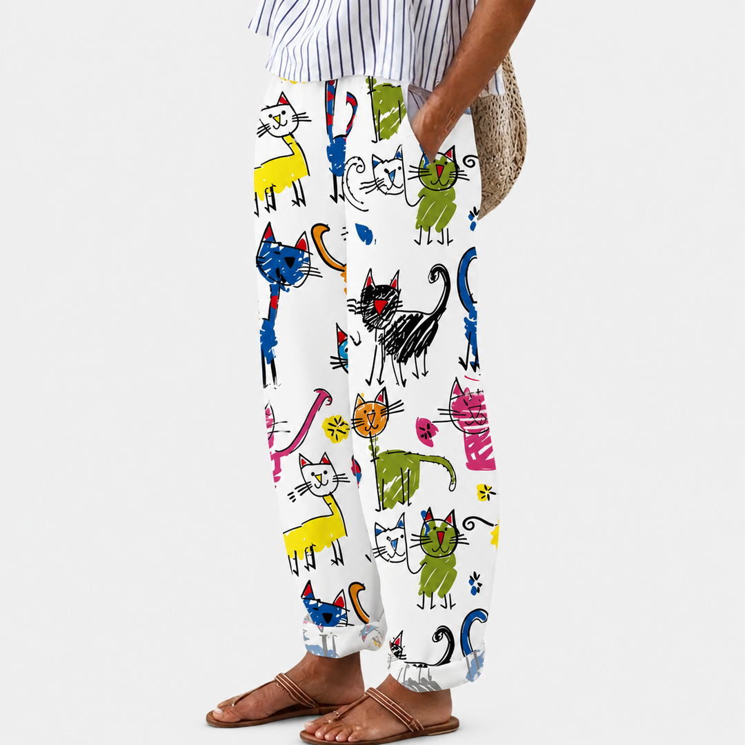 Comfortable Happy Cats Pants