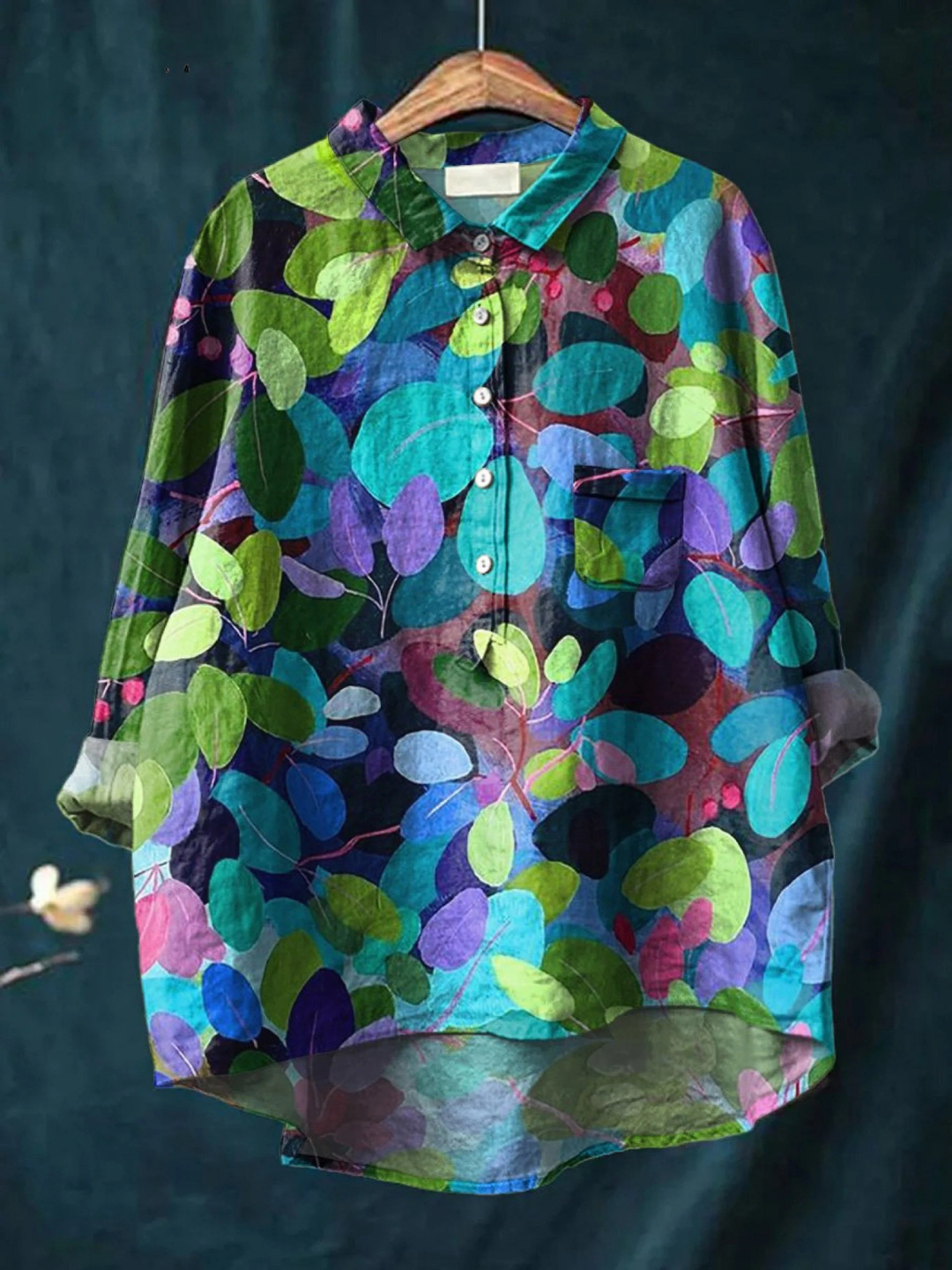 Adriana Forest Print Casual Shirt