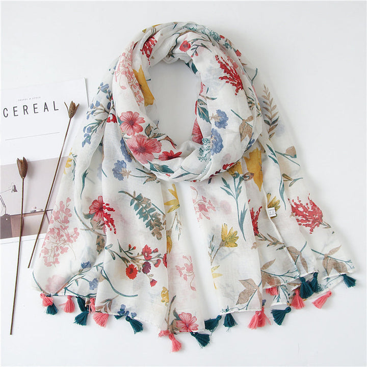 Nora | Vintage Floral Print Scarf