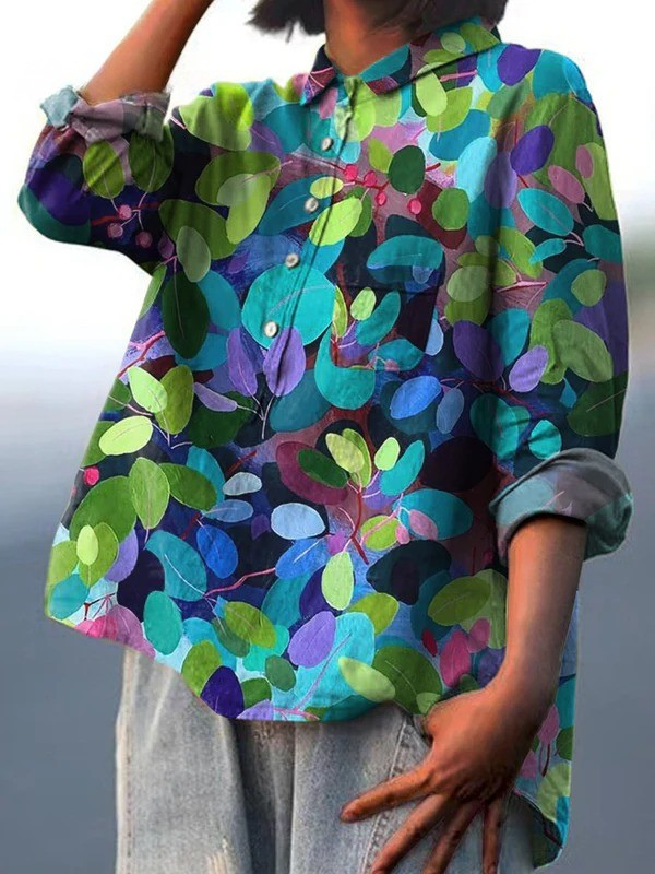 Adriana Forest Print Casual Shirt