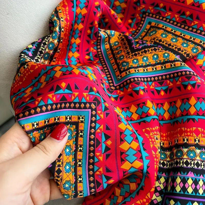Wren | Vintage Geometric Print Scarf