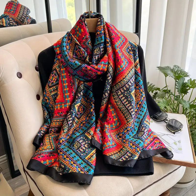 Wren | Vintage Geometric Print Scarf