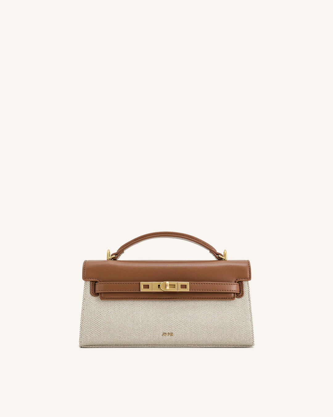 Noor | Brown Canvas Top Handle Bag