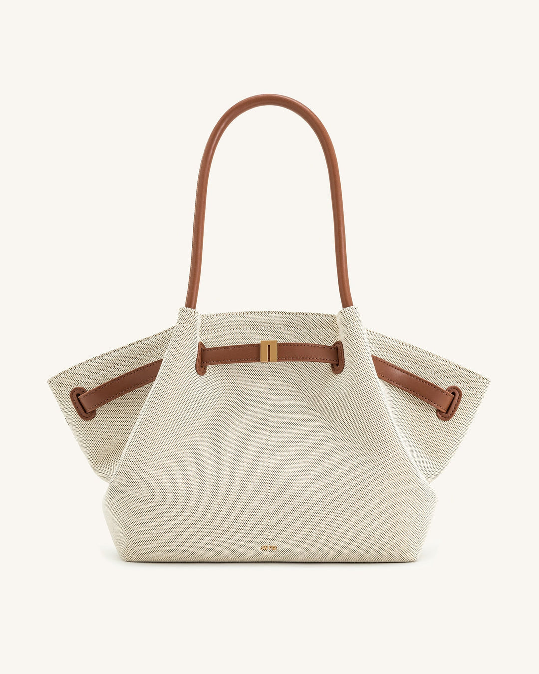 Hana | Brown Canvas Large Tote Bag