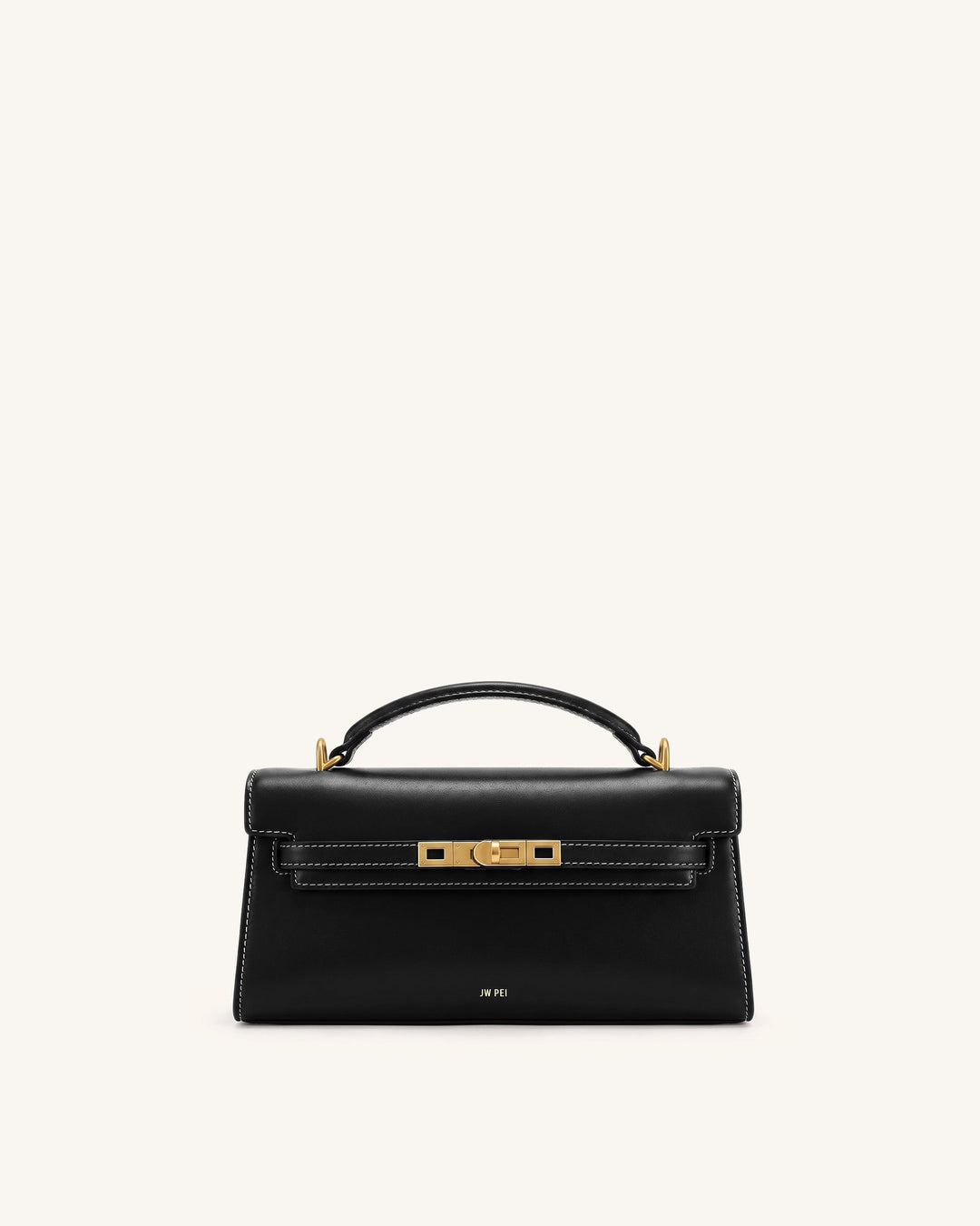 Noor | Ink Black Top Handle Bag