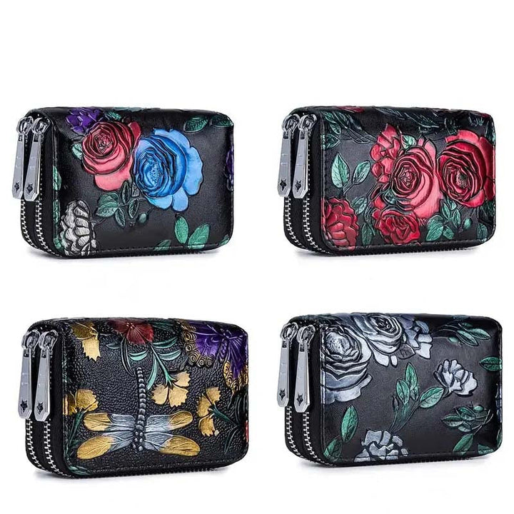 Rosie | Floral Leather Coin Purse — Jarah Melbourne