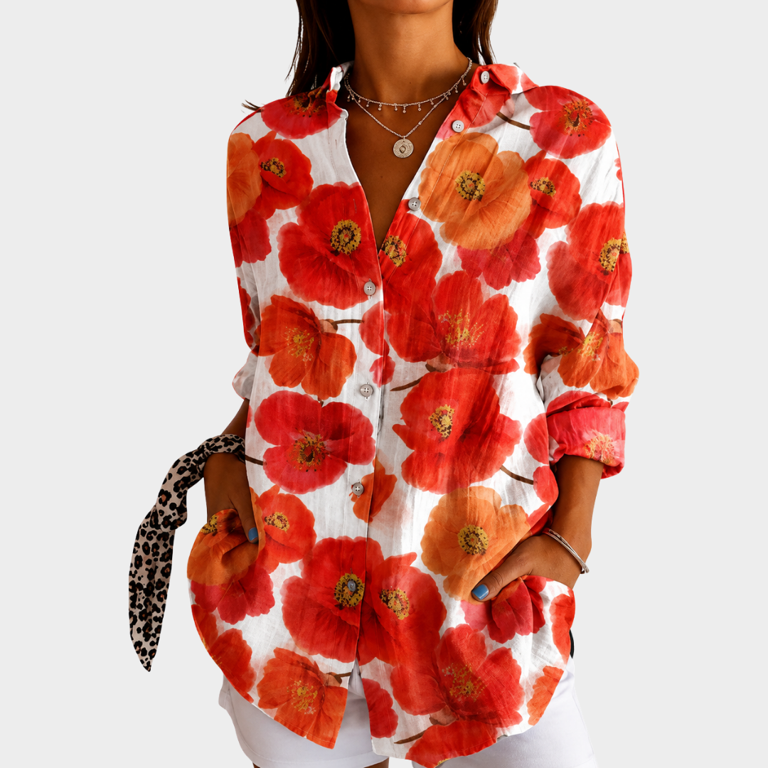 Wren colourful print blouse — Jarah Melbourne