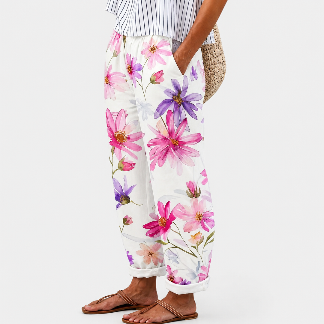 Comfort Floral Garden Pants