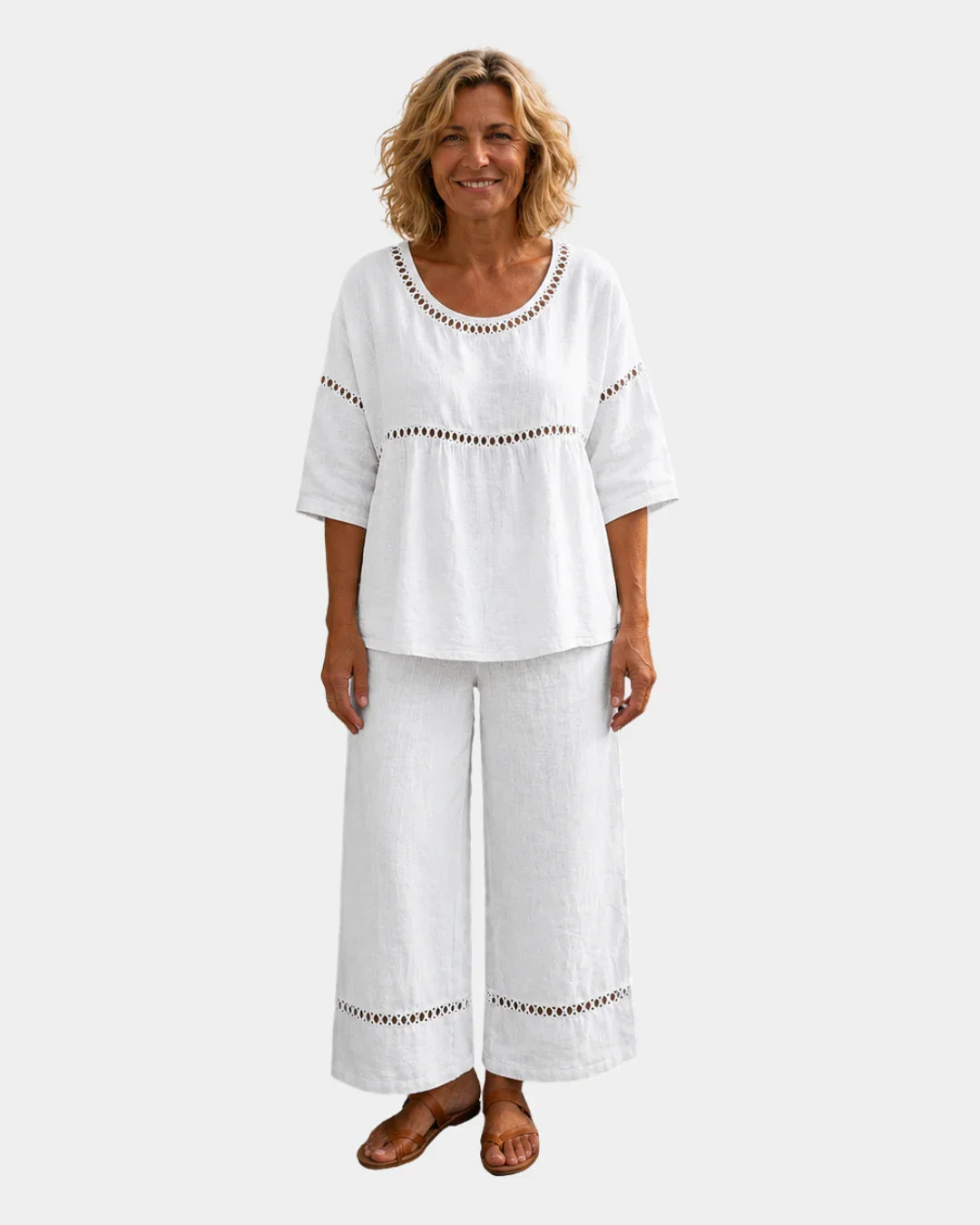 Bonnie | Broderie Wide-Leg Set — Jarah Melbourne