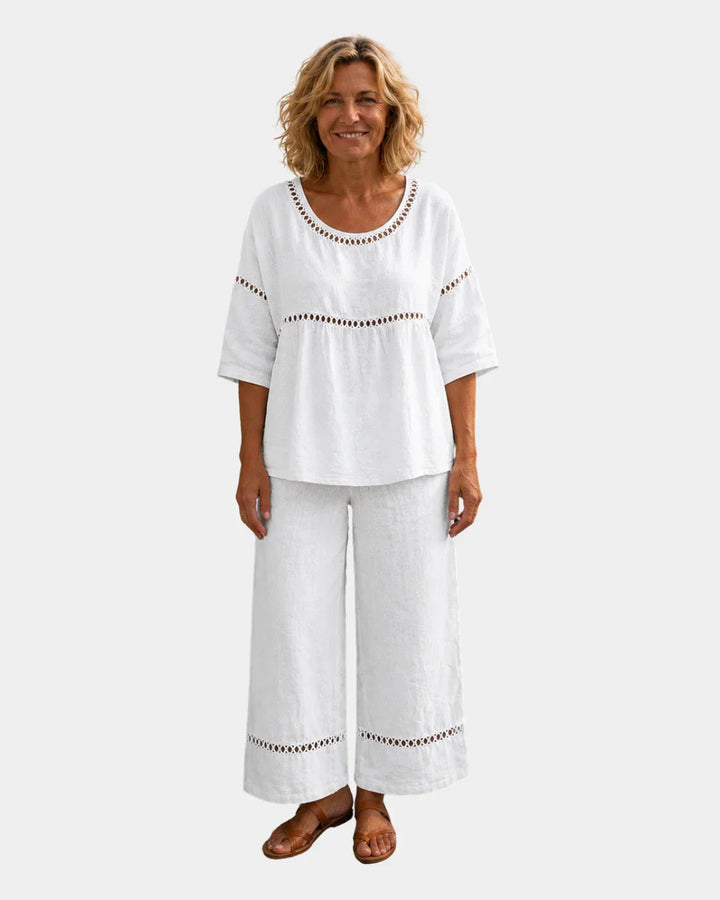 Bonnie | Broderie Wide-Leg Set — Jarah Melbourne