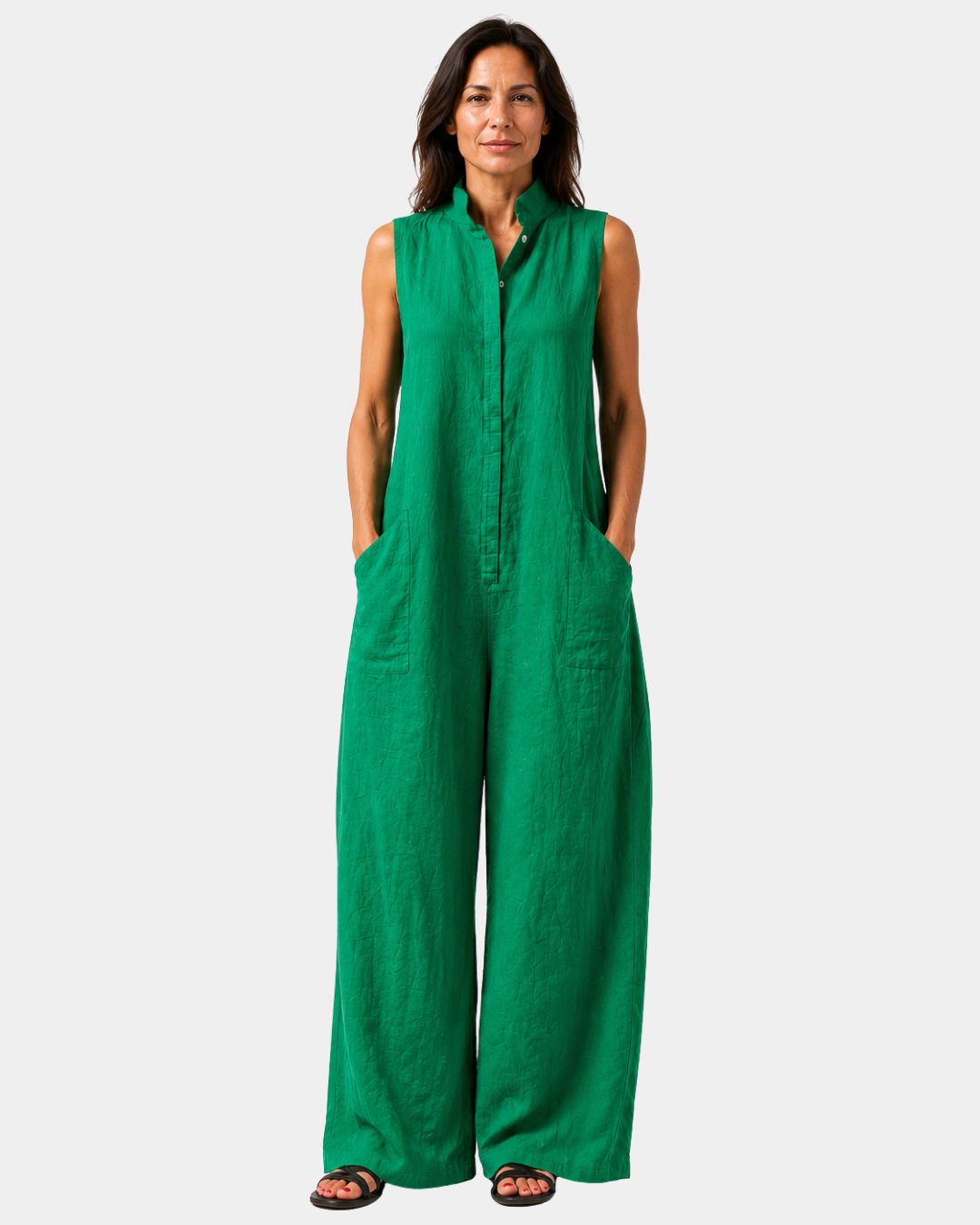 Vivienne | Button-Front Jumpsuit — Jarah Melbourne