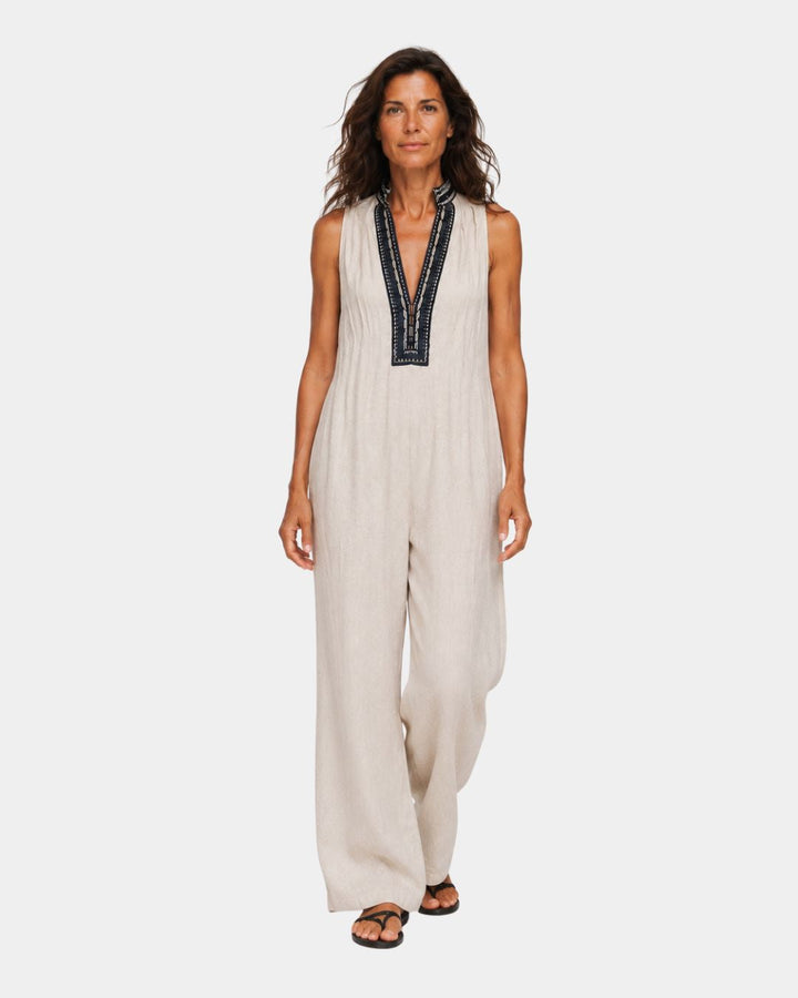 Cleo | Embroidered Jumpsuit — Jarah Melbourne