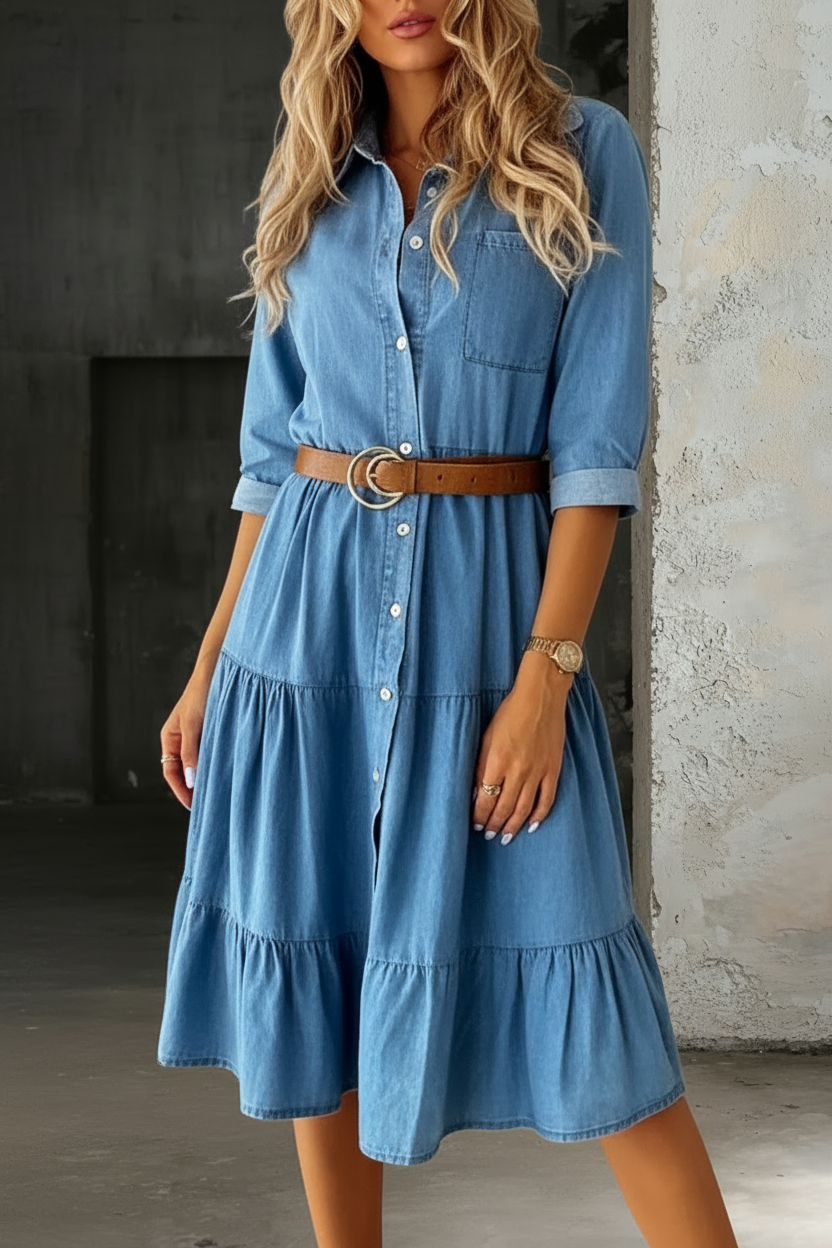 Barbara | Casual and Elegant Denim Dress — Jarah Melbourne