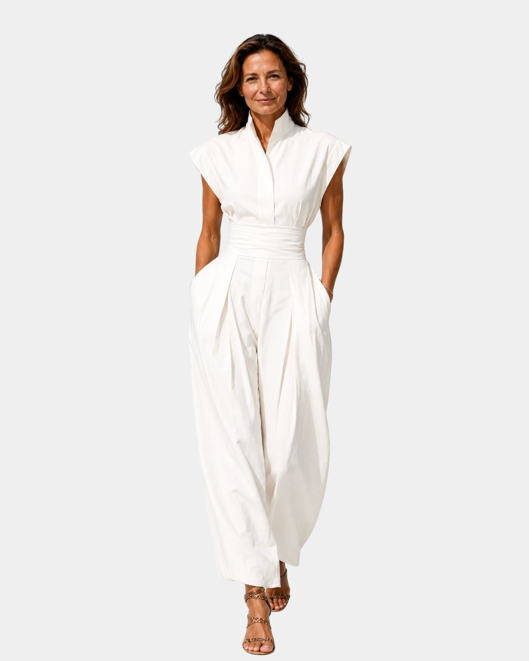 Georgie | High-Neck Jumpsuit — Jarah Melbourne