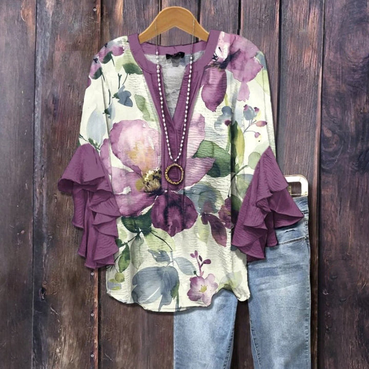 Aria | Vintage Blouse with Floral Print