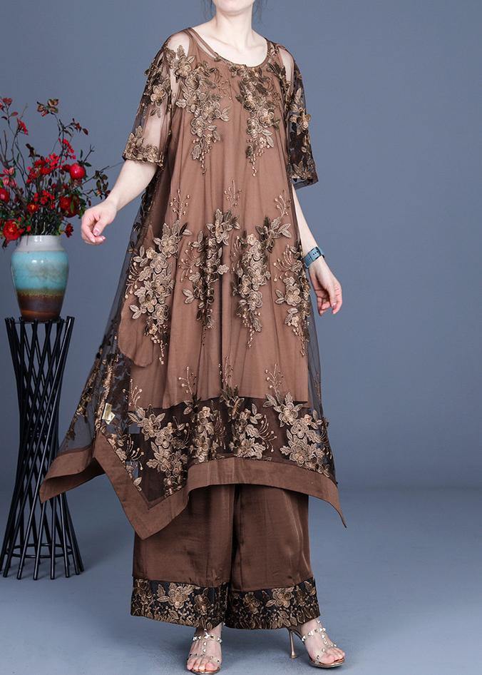 Summer Irregular Three-Piece Wide Leg Set
