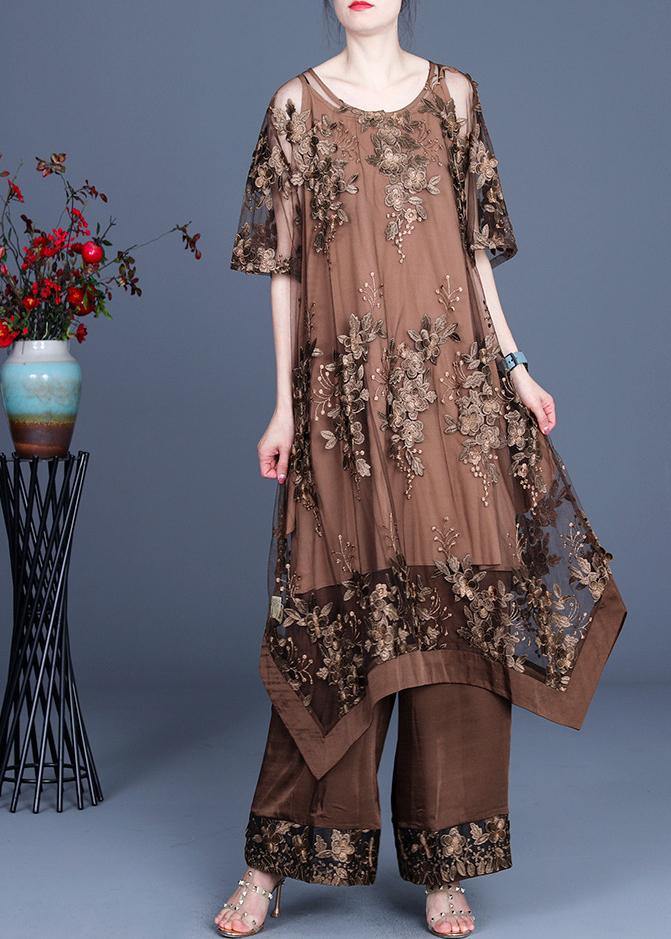 Summer Irregular Three-Piece Wide Leg Set