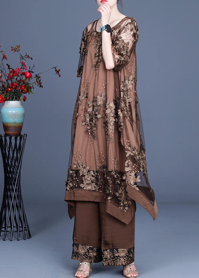 Summer Irregular Three-Piece Wide Leg Set