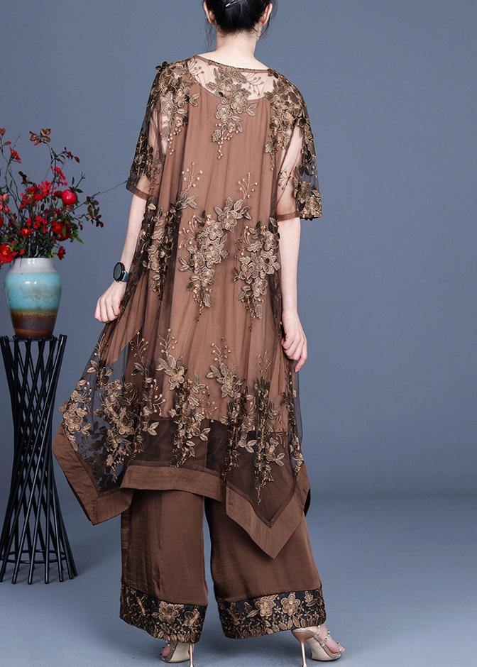 Summer Irregular Three-Piece Wide Leg Set
