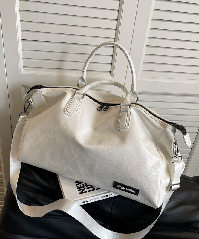 Green Large Capacity Faux Leather Tote