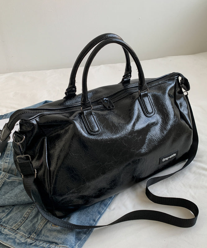 Green Large Capacity Faux Leather Tote