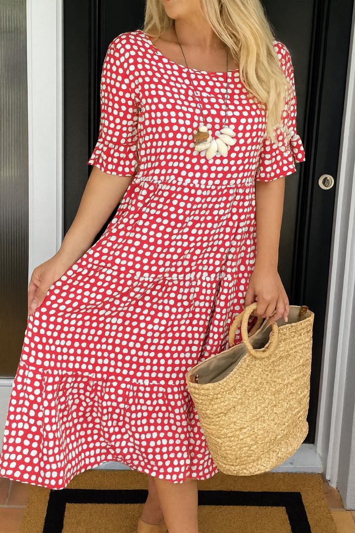 Iris Sand Colour Midi Dress