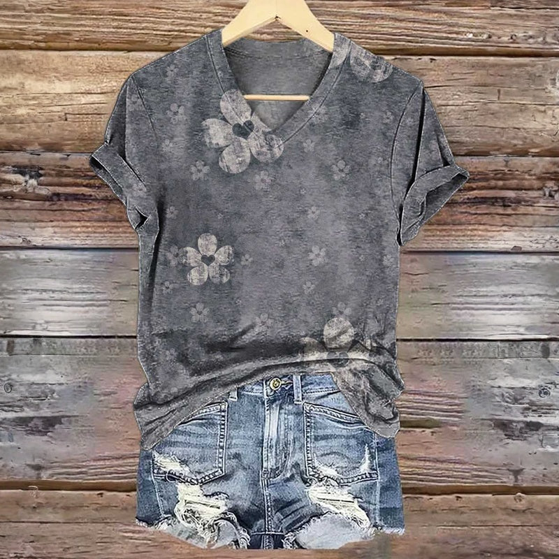 Aspen | Vintage T-Shirt with Floral Print