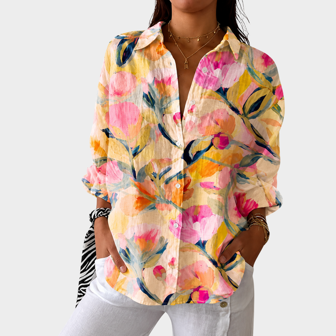 Ottoline colourful print blouse — Jarah Melbourne