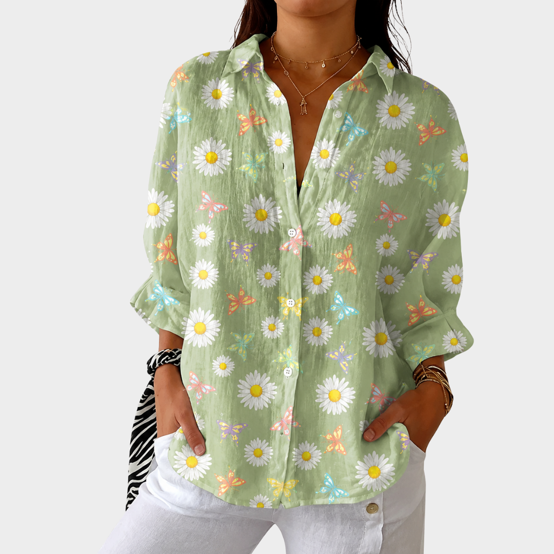 Colette colourful print blouse — Jarah Melbourne
