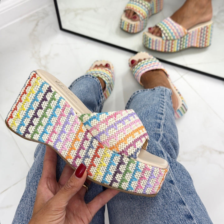 Nika | Colourful Wedge Sandal